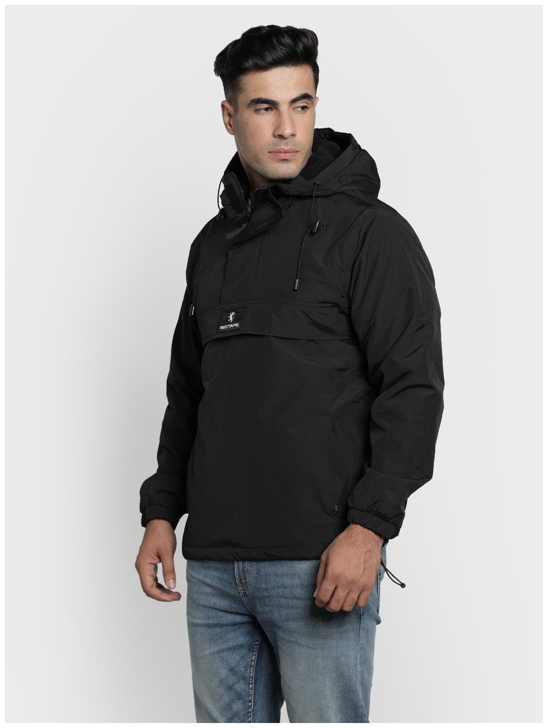 

Red Tape Men Black Solid Bomber jacket