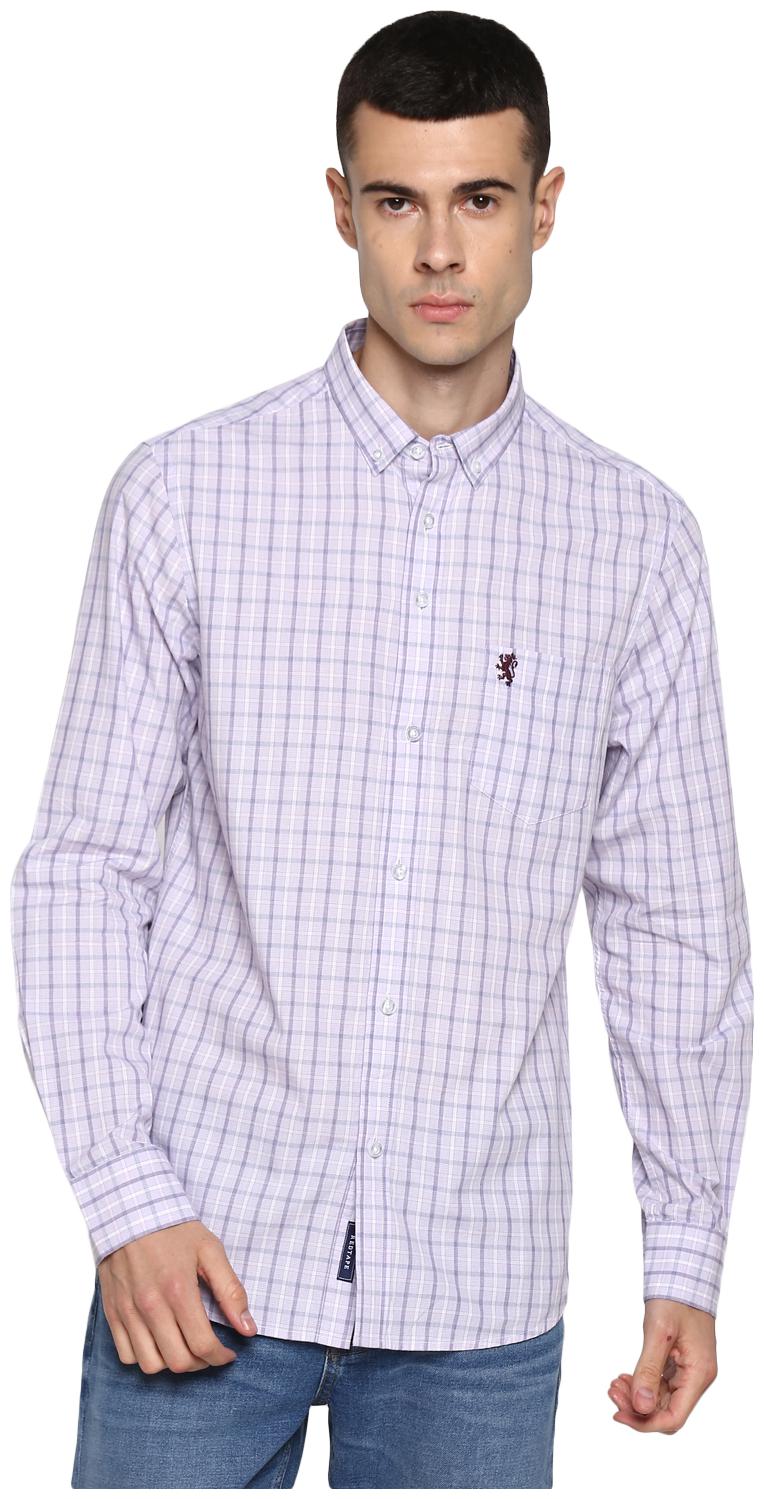 

Red Tape Men Purple Checked Regular Fit Casual Shirt