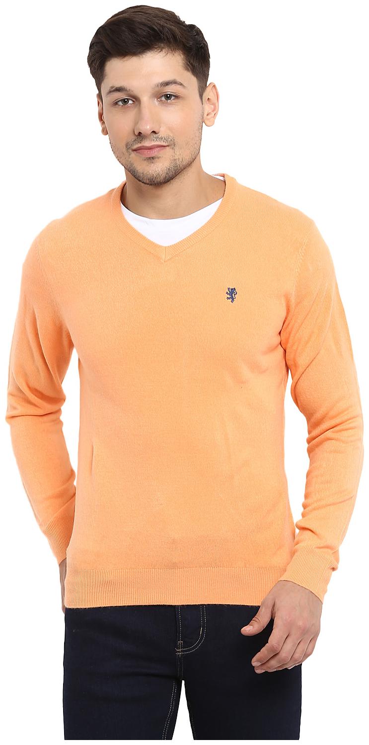 

Red Tape Men Acrylic Longline Sweater Orange