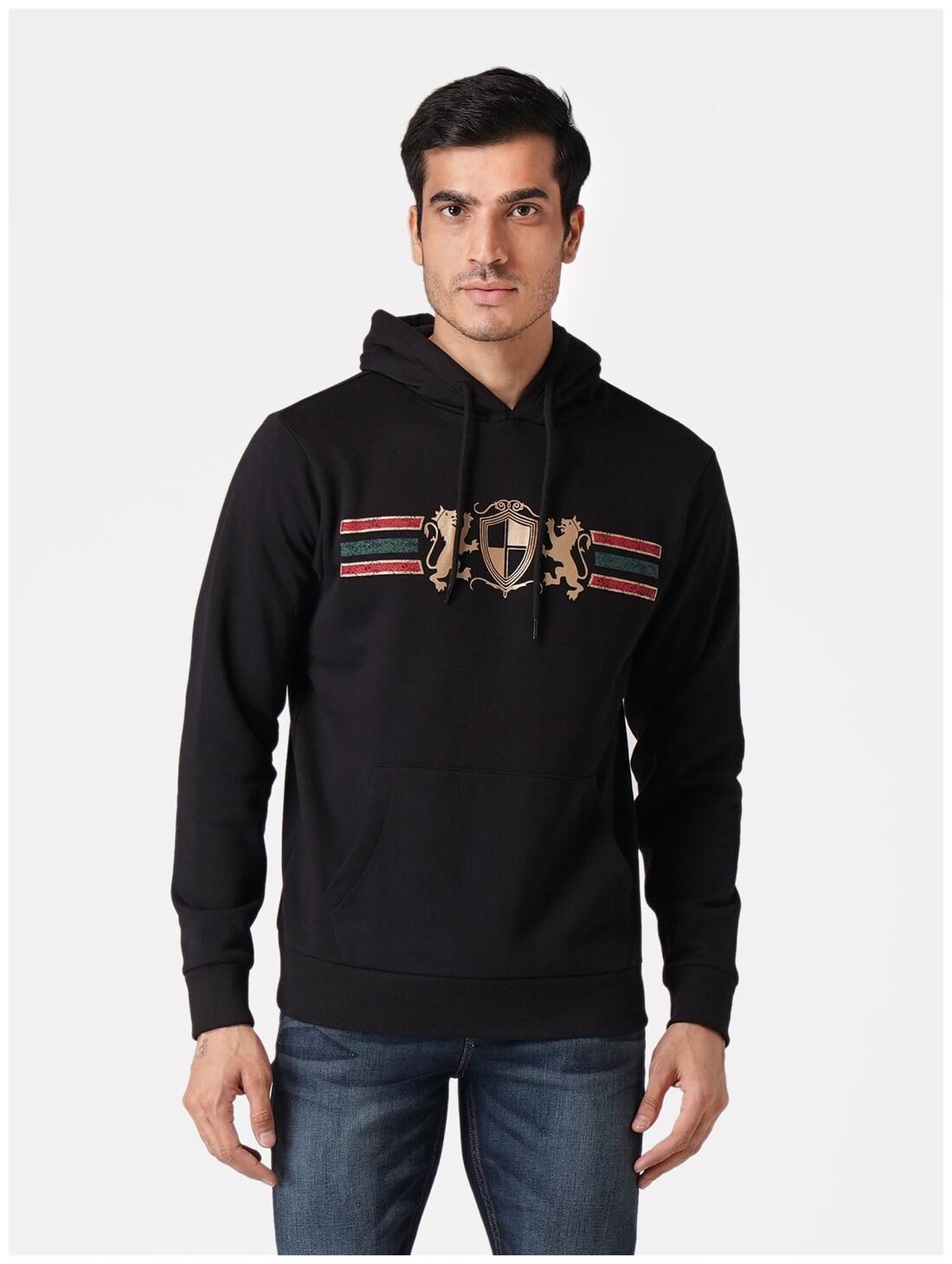 

Red Tape Men Black Hooded Hoodie