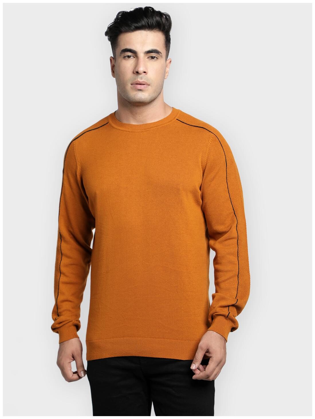 

Red Tape Men Yellow Round neck Longline sweater