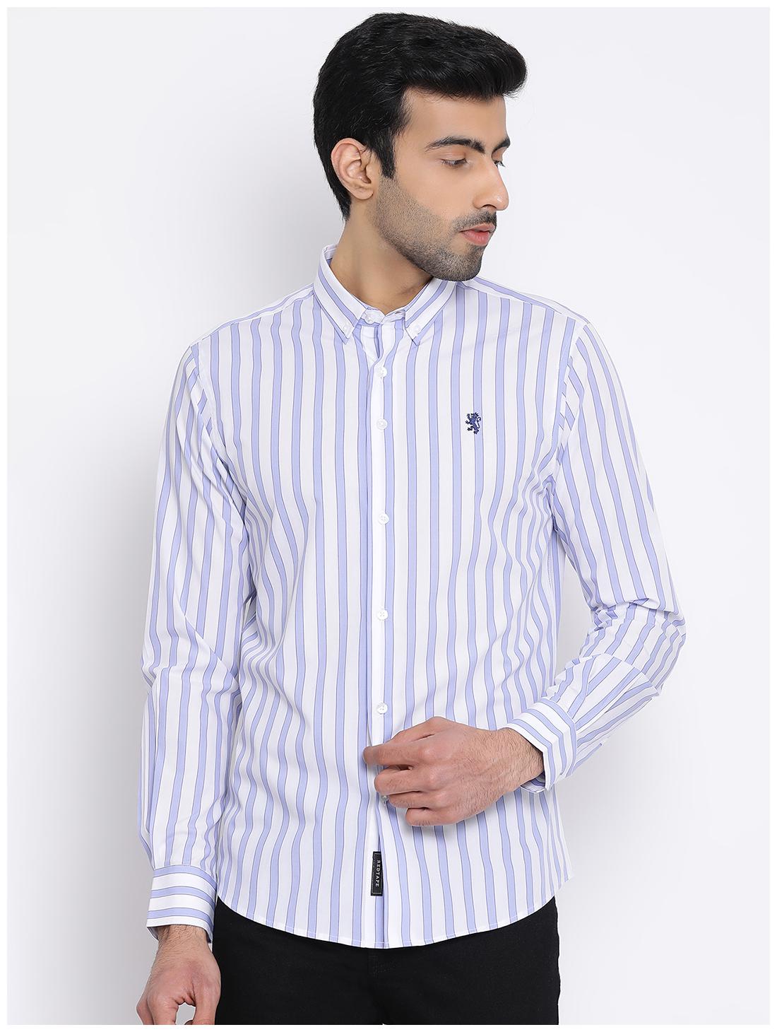 

Red Tape Men White Vertical Stripes Regular Fit Casual Shirt