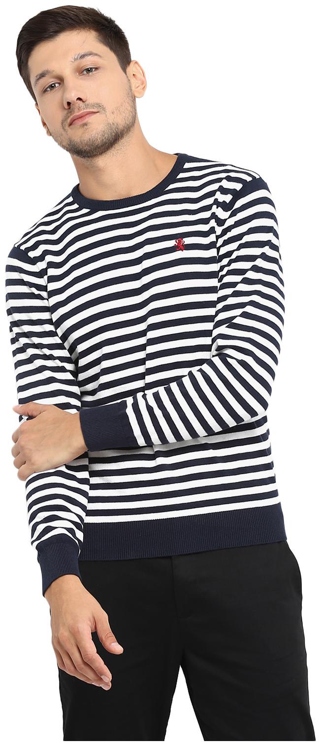 

Red Tape Men Cotton Longline Sweater Blue