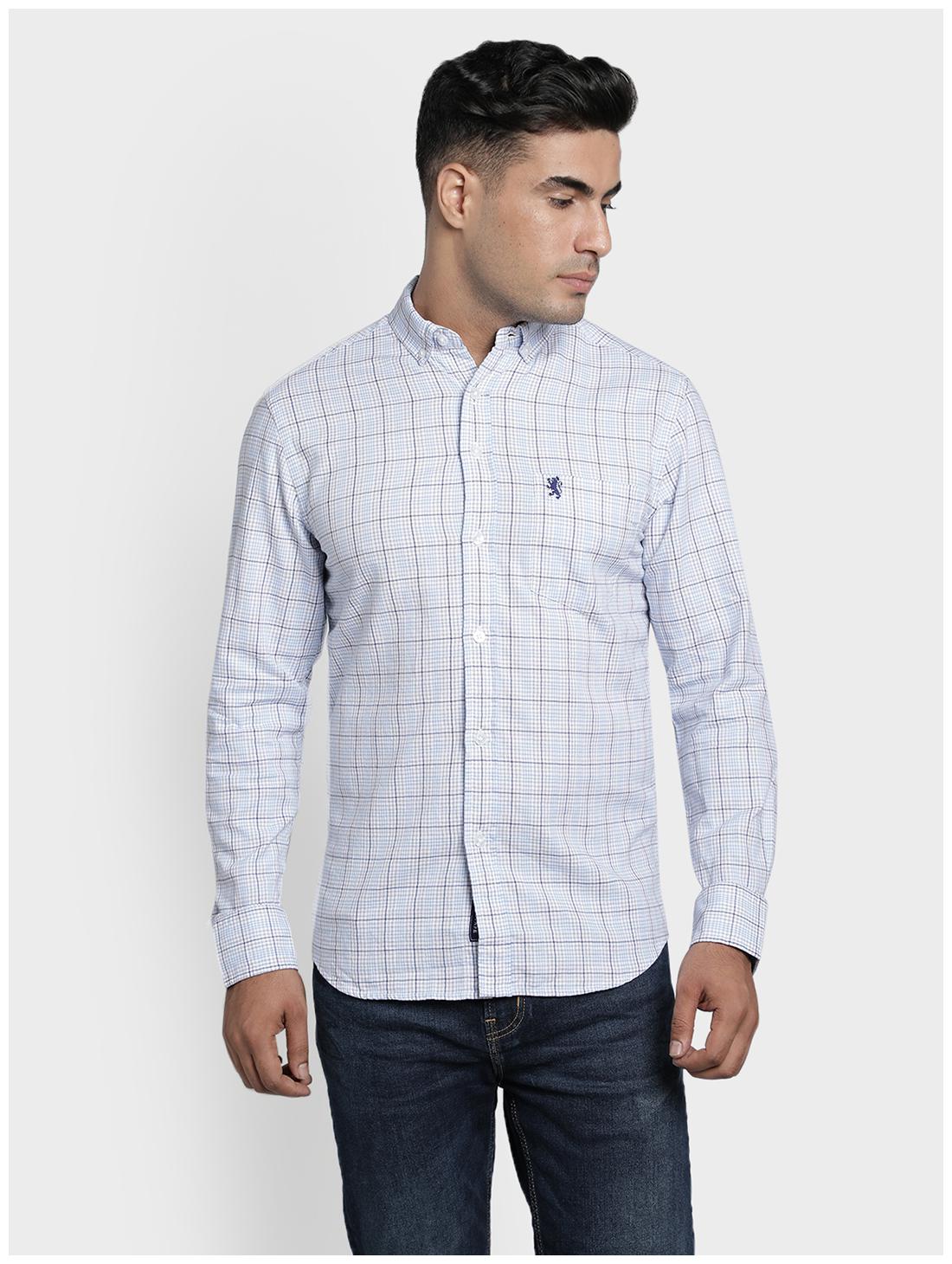 

Red Tape Men Blue Checked Regular Fit Casual Shirt