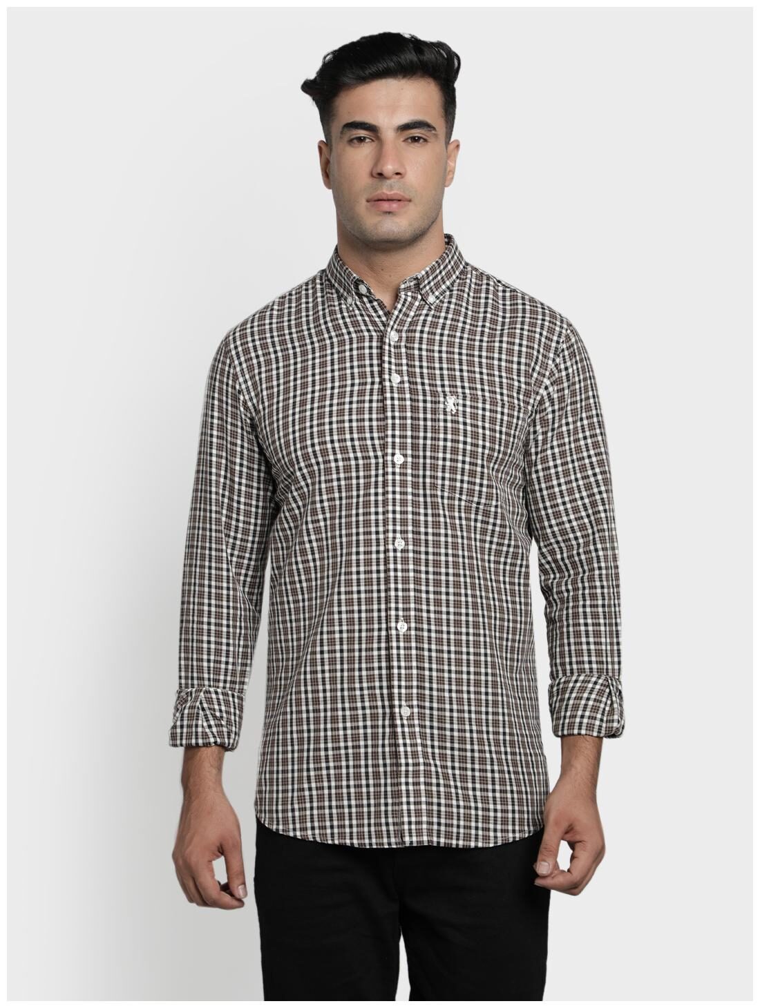 

Red Tape Men Brown Checked Regular Fit Casual Shirt
