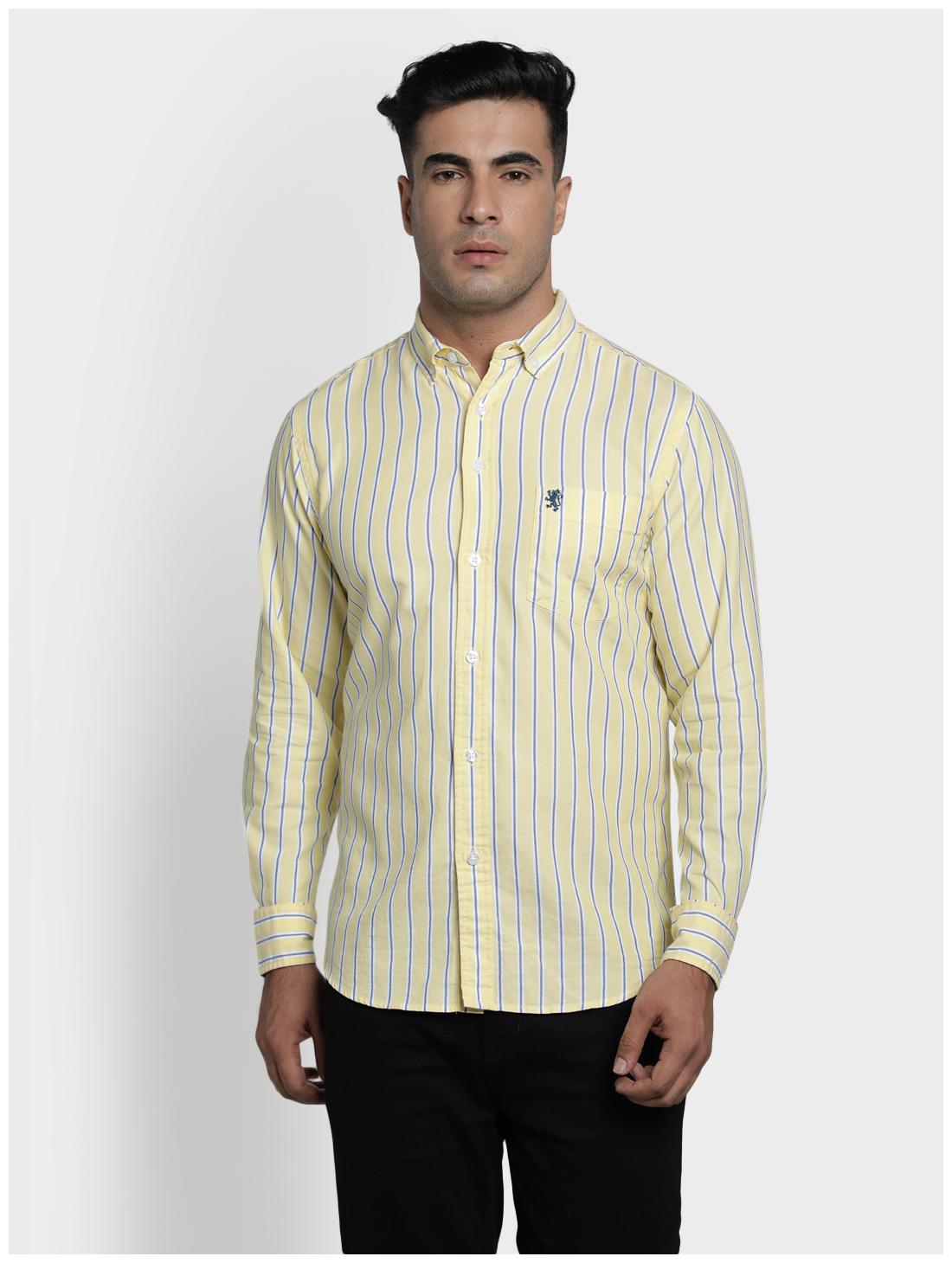 

Red Tape Men Yellow Vertical Stripes Regular Fit Casual Shirt