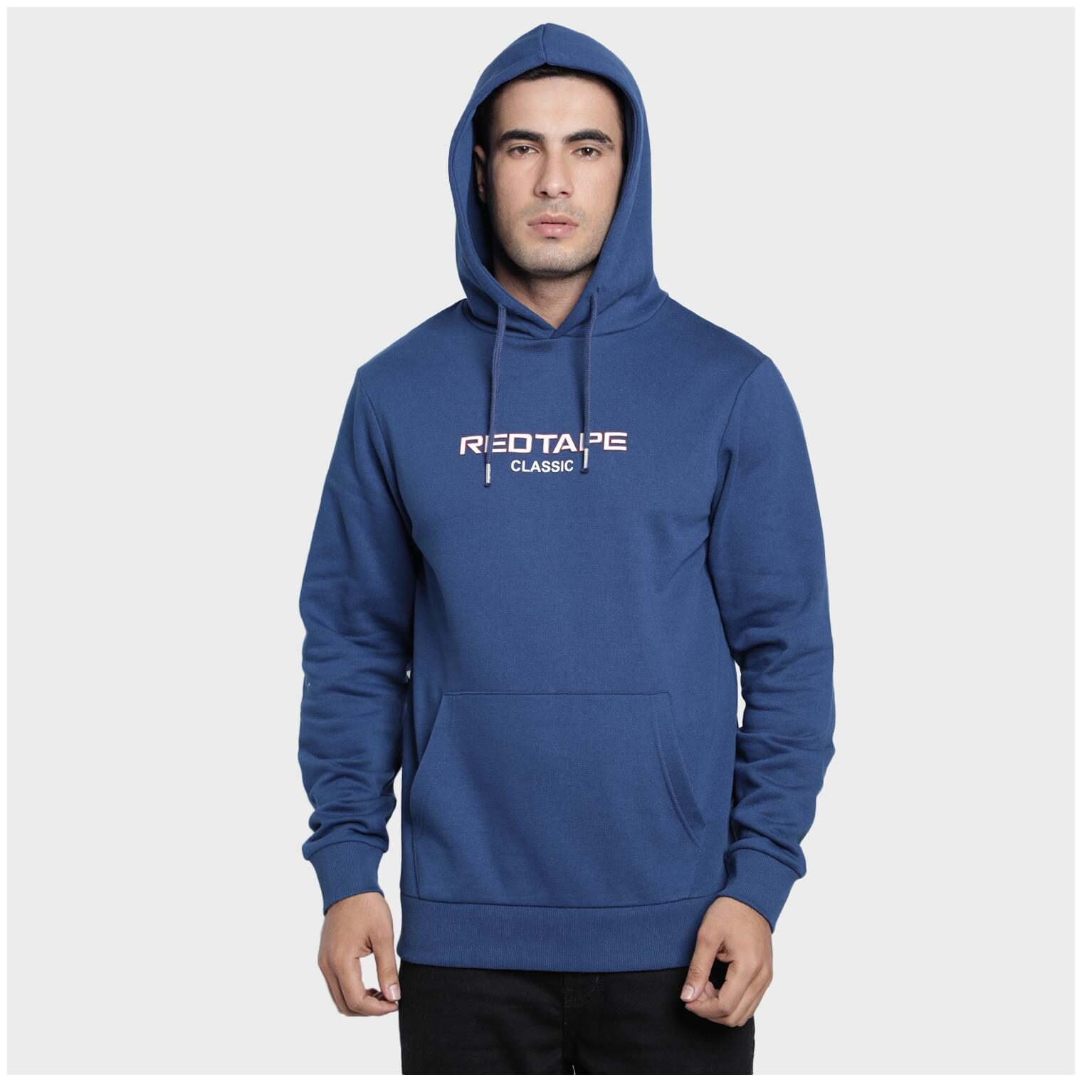 

Red Tape Men Blue Hooded Hoodie