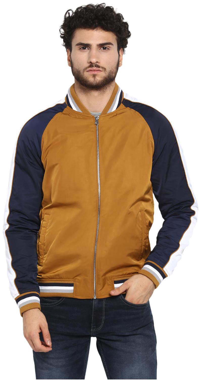 

Red Tape Men Polyester Bomber Jacket Yellow Blue
