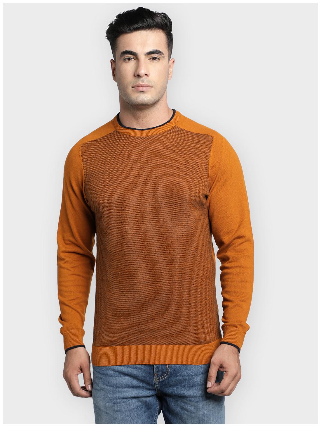 

Red Tape Men Yellow Round neck Longline sweater
