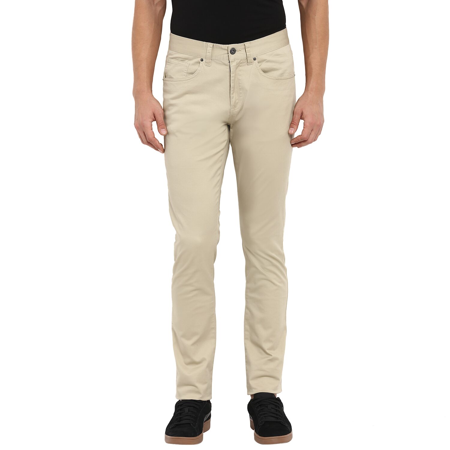 

Red Tape Men Beige Solid Slim fit Chinos