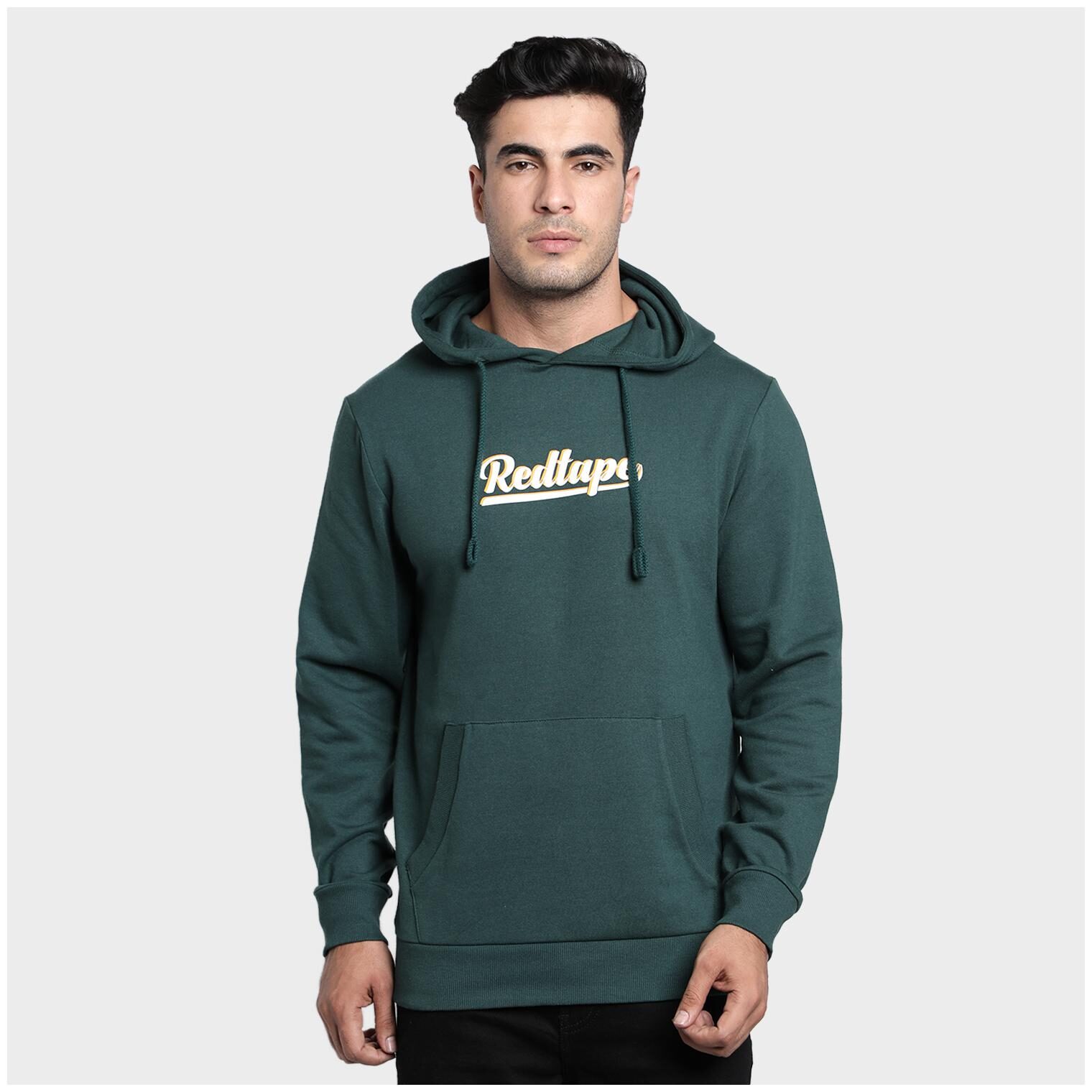 

Red Tape Men Green Hooded Hoodie