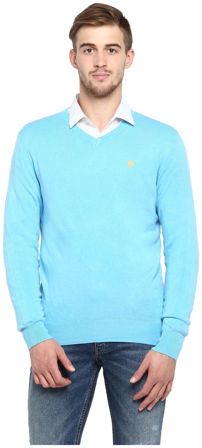 

Red Tape Men Acrylic Turquoise Blue Sweater