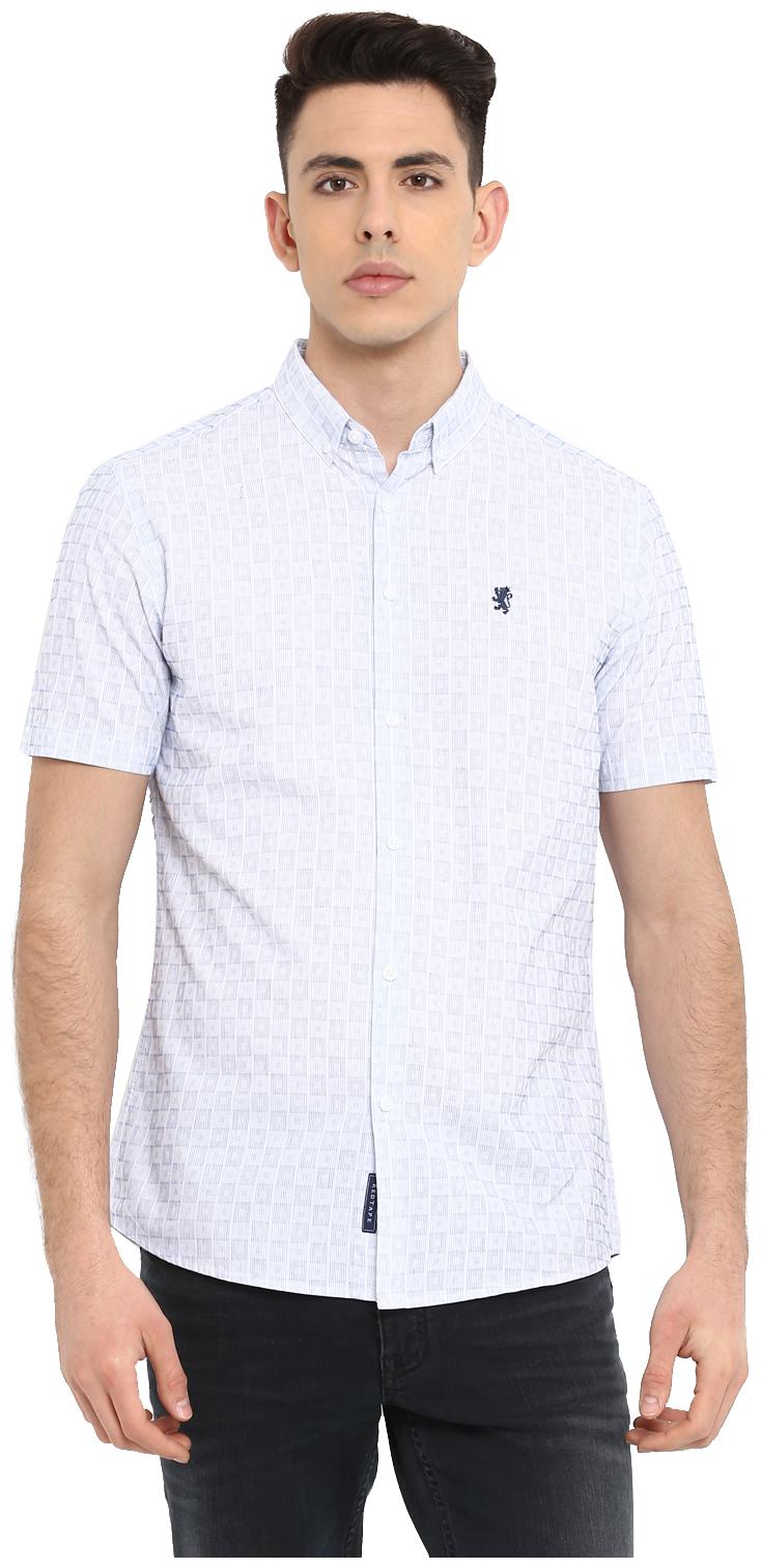 

Red Tape Men White Checked Regular Fit Casual Shirt