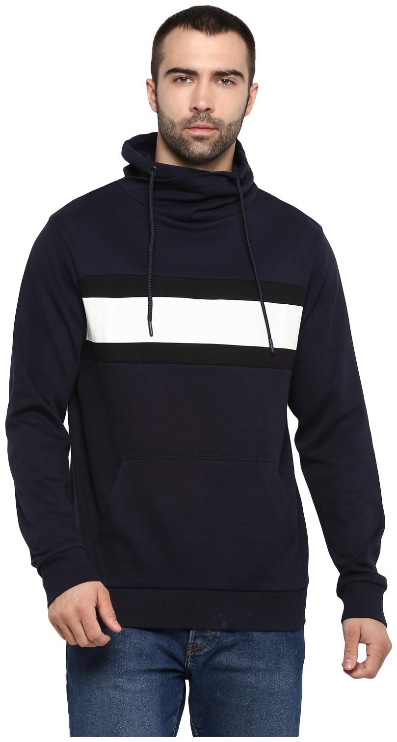 

Red Tape Men Blue High neck Hoodie