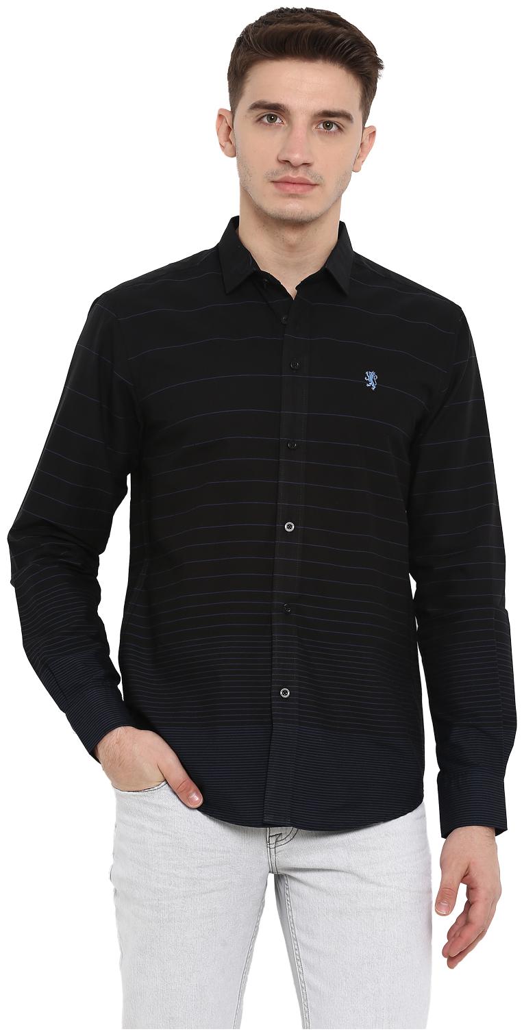 

Red Tape Men Black Horizontal Stripes Regular Fit Casual Shirt