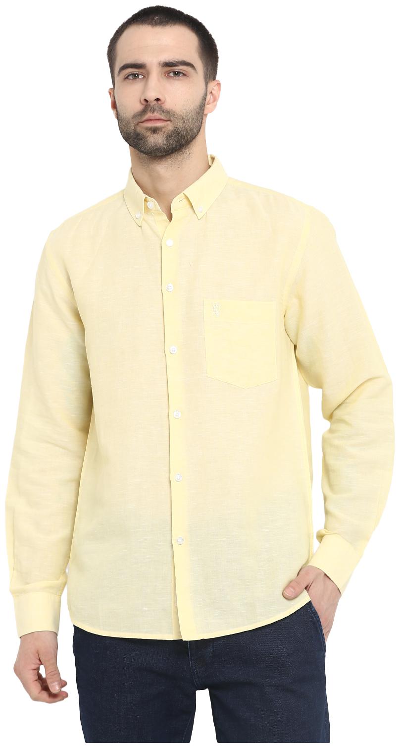 

Red Tape Men Yellow Solid Regular Fit Casual Shirt