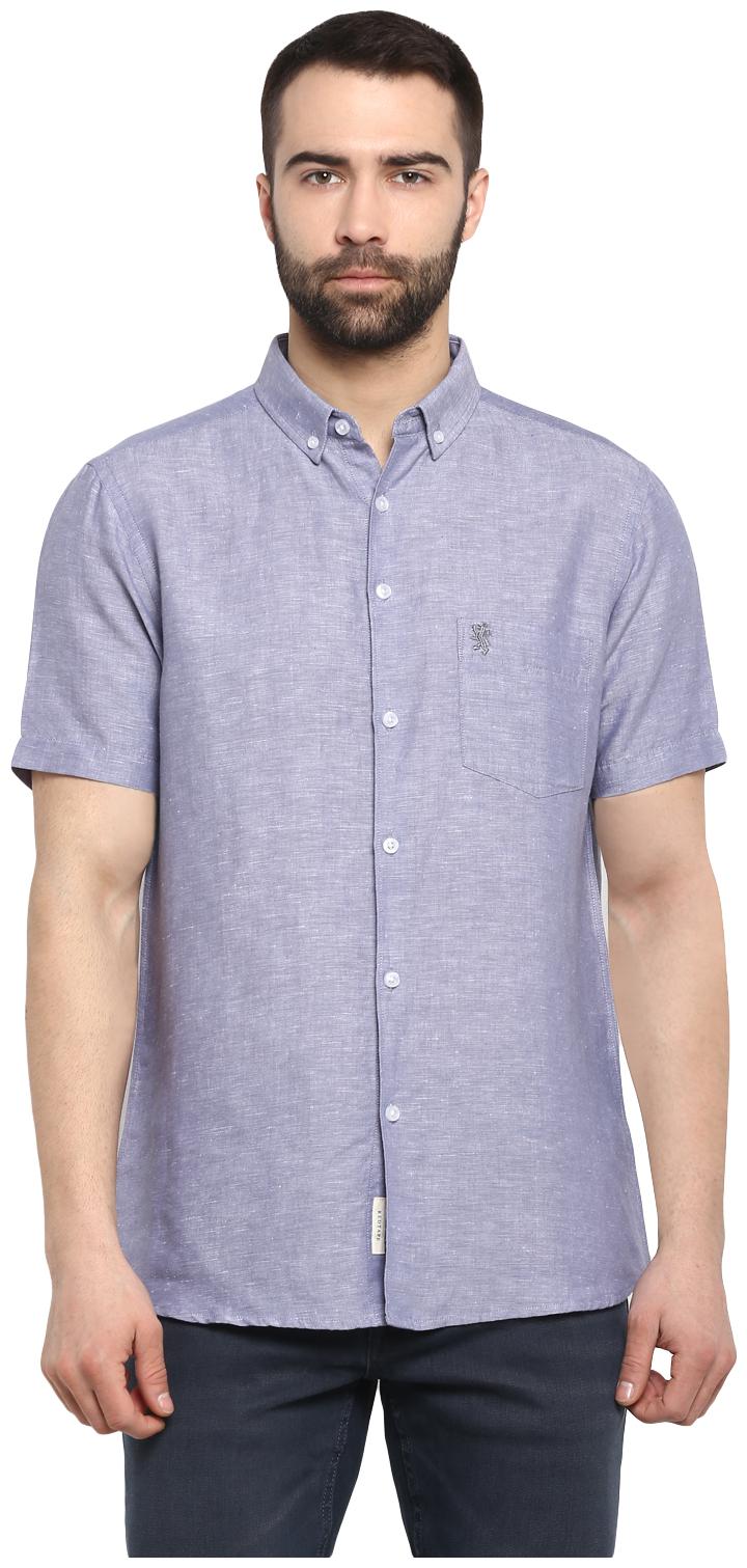 

Red Tape Men Grey Solid Regular Fit Casual Shirt