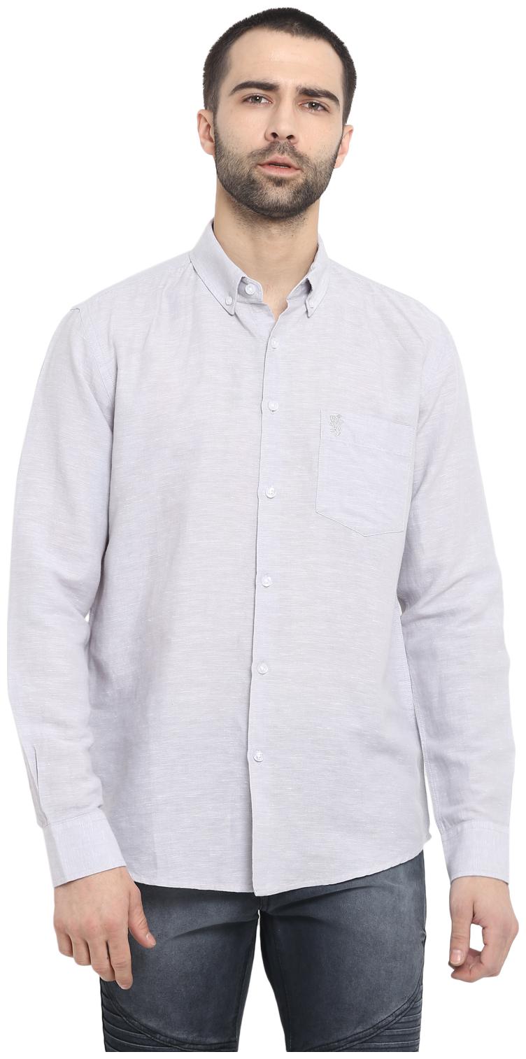 

Red Tape Men Grey Solid Regular Fit Casual Shirt