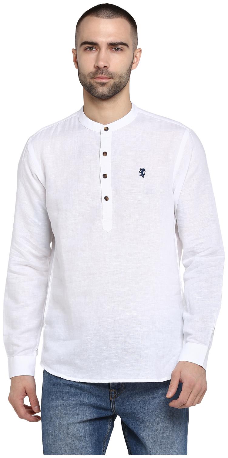 

Red Tape Men White Solid Regular Fit Casual Shirt