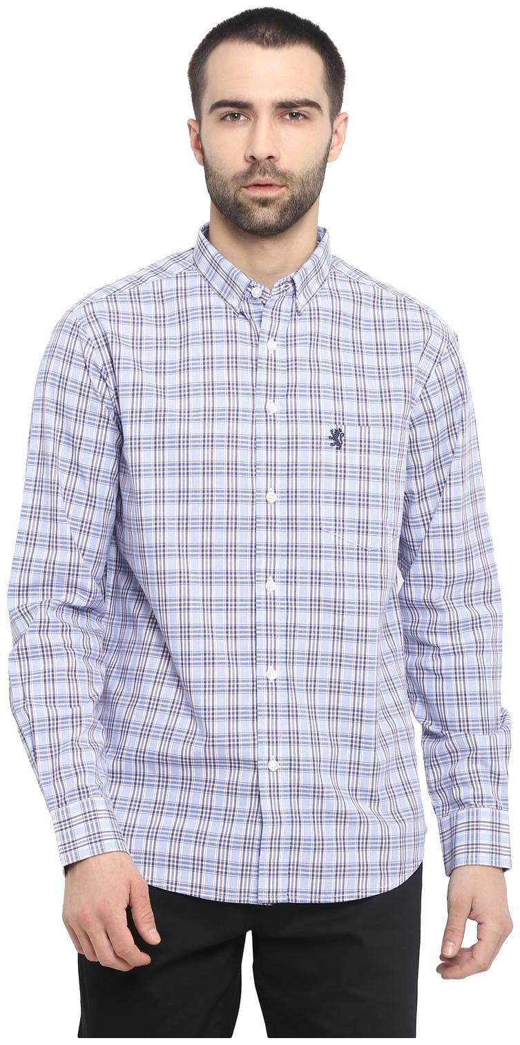 

Red Tape Men Blue Checked Regular Fit Casual Shirt