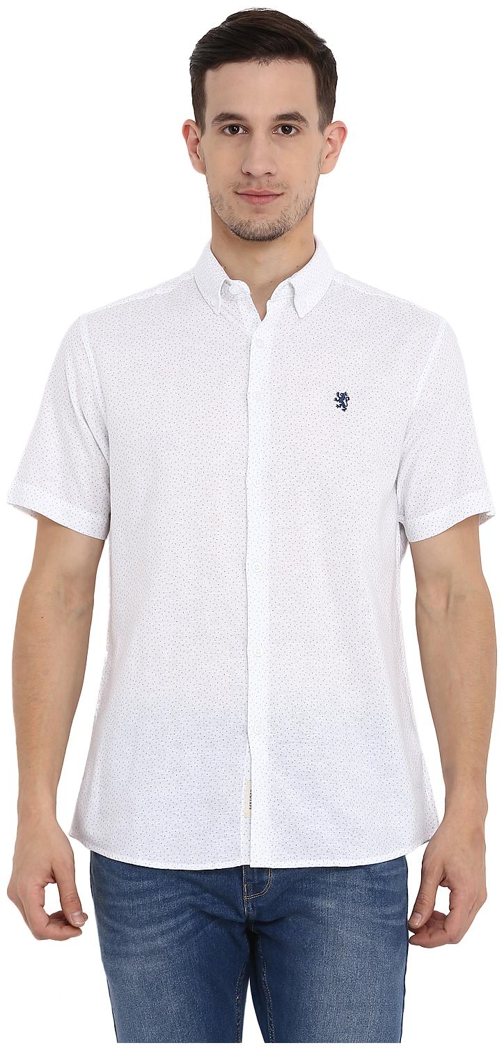 

Red Tape Men White Printed Regular Fit Casual Shirt