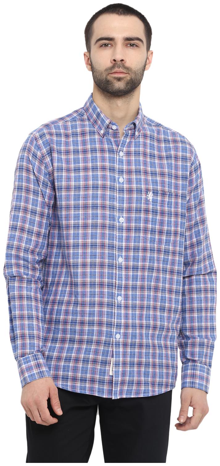 

Red Tape Men Blue Checked Regular Fit Casual Shirt