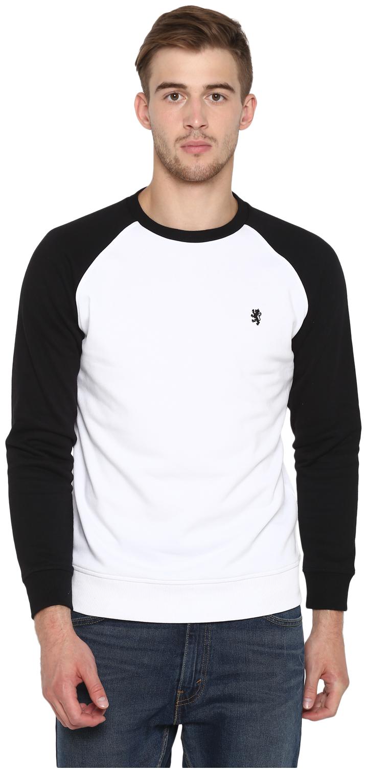 

Red Tape Men White Black Round neck Sweatshirt