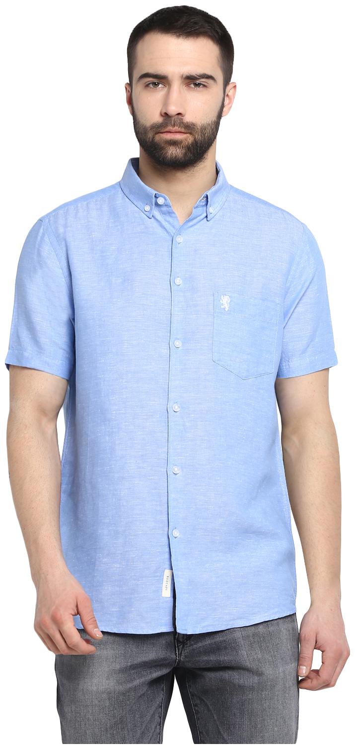 

Red Tape Men Blue Solid Regular Fit Casual Shirt