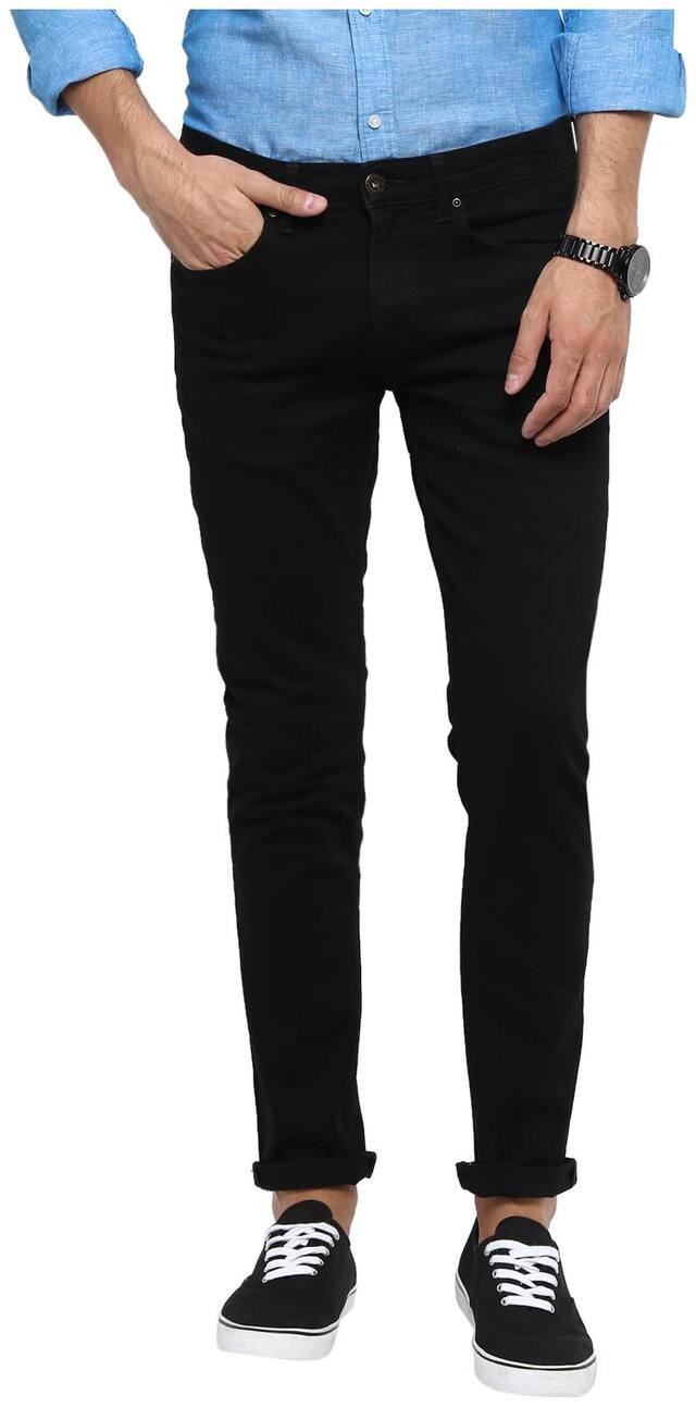 Red Tape Men Black Slim Fit Jeans