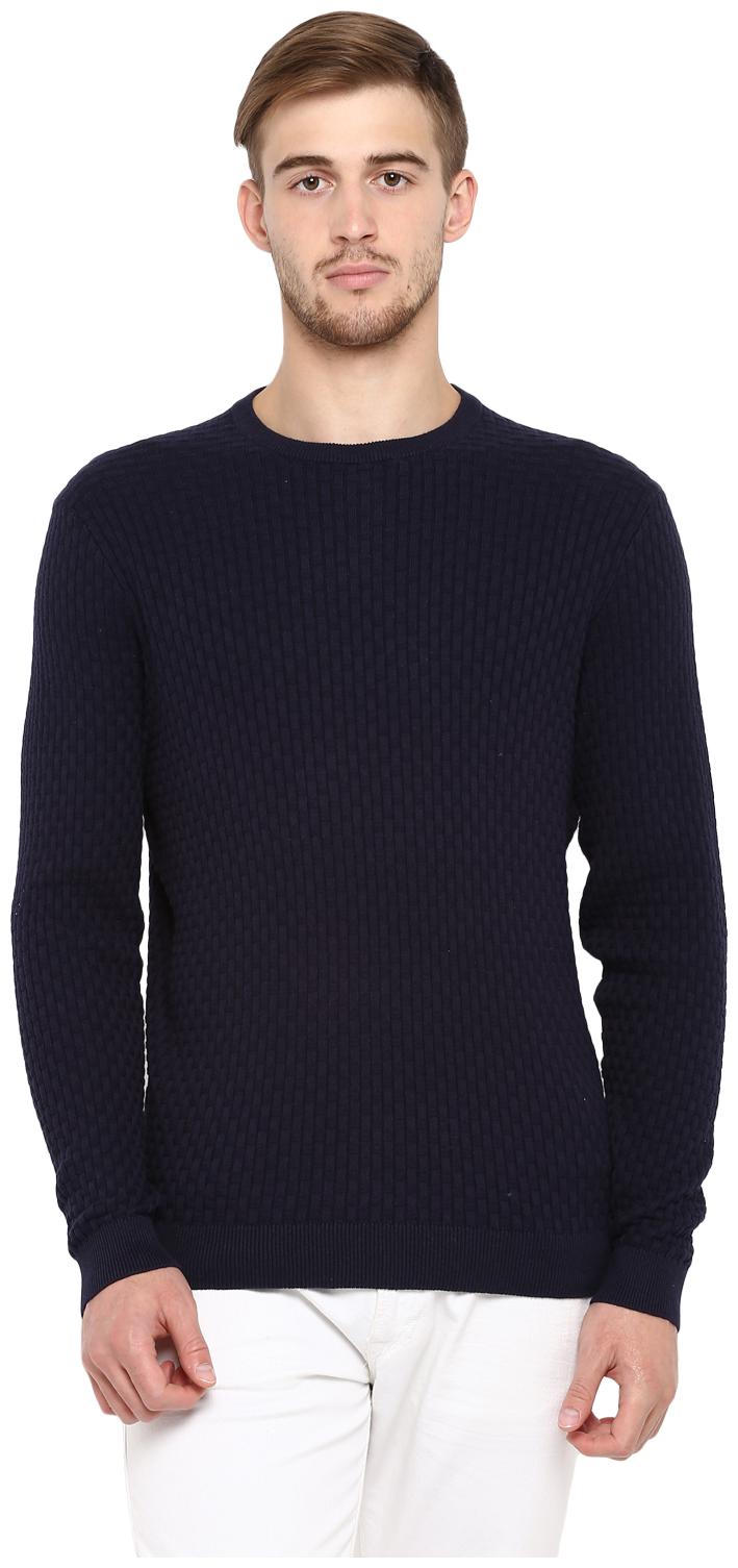 

Red Tape Men Cotton Navy Blue Sweater