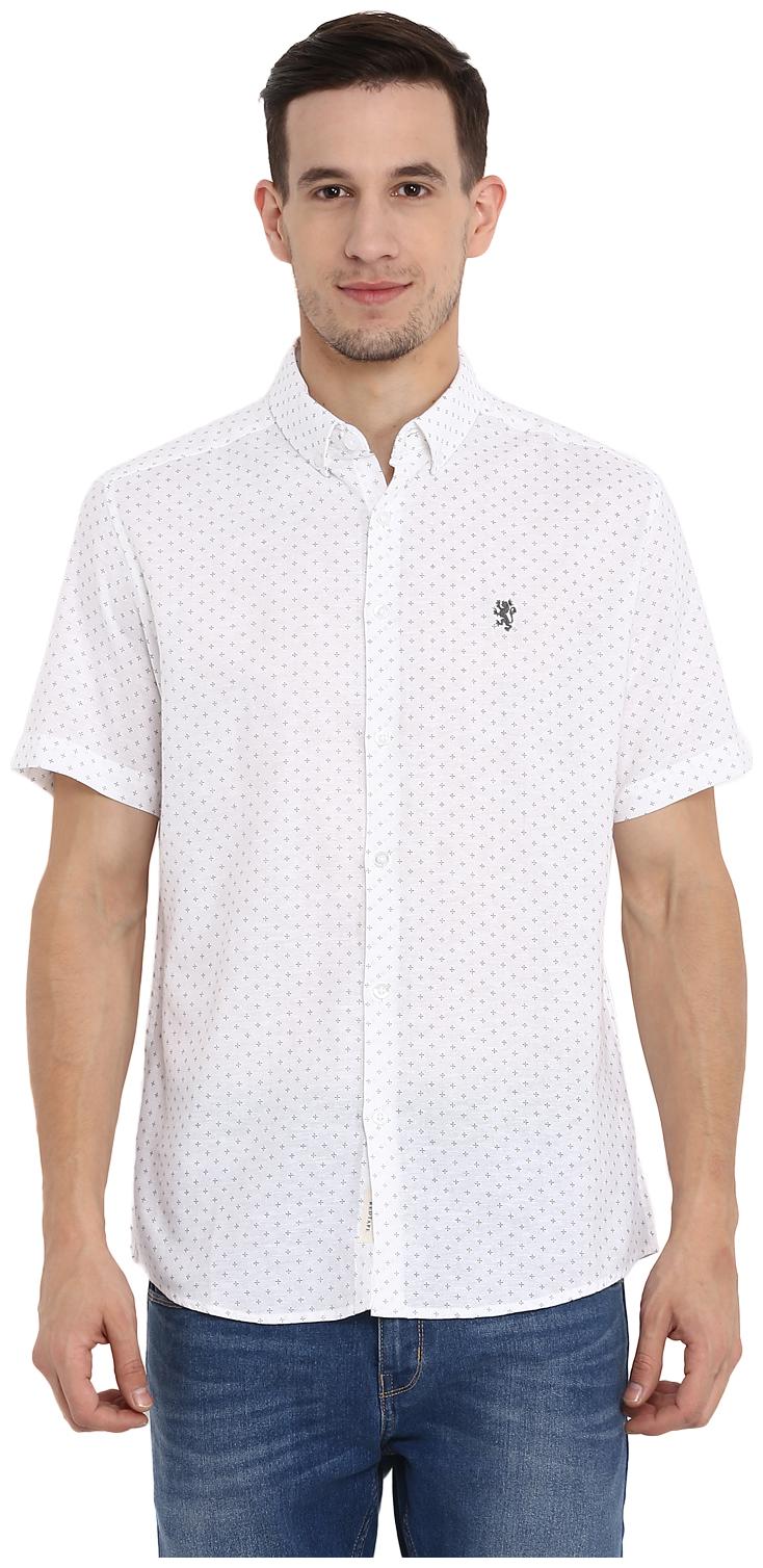 

Red Tape Men White Printed Regular Fit Casual Shirt