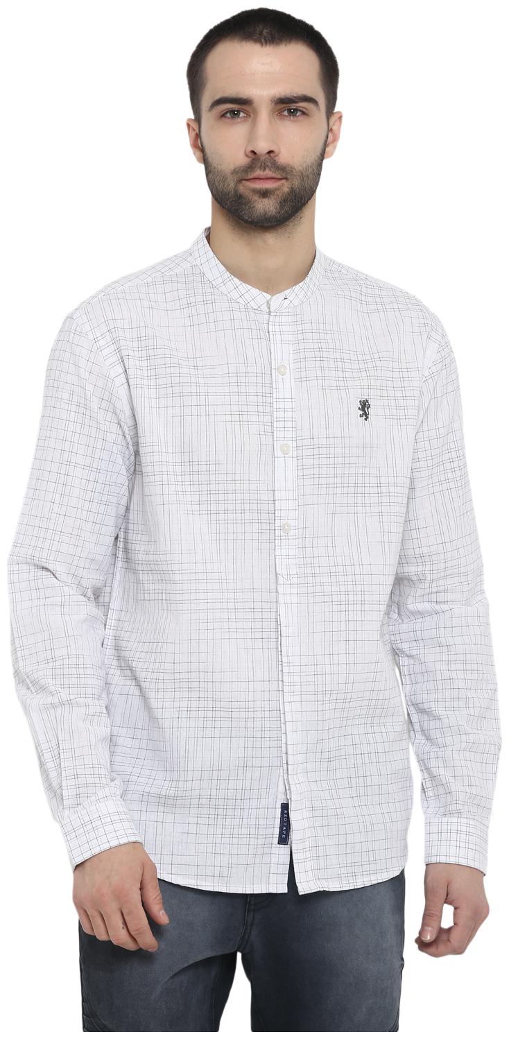 

Red Tape Men White Checked Regular Fit Casual Shirt