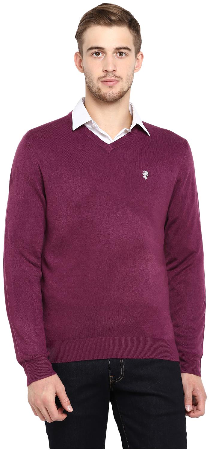 

Red Tape Men Acrylic purple Sweater