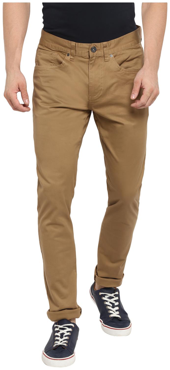 

Red Tape Men Brown Solid Slim fit Chinos