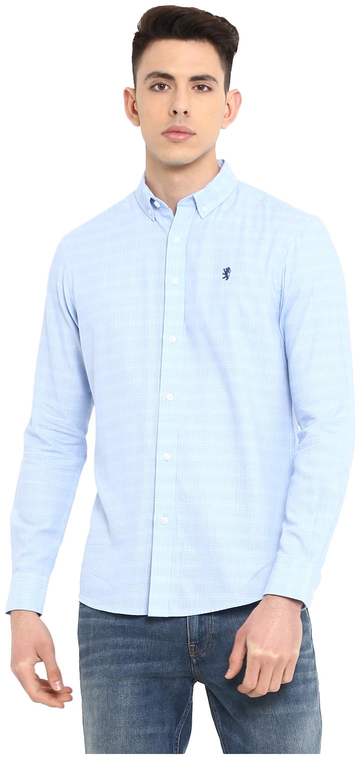 

Red Tape Men Blue Checked Regular Fit Casual Shirt