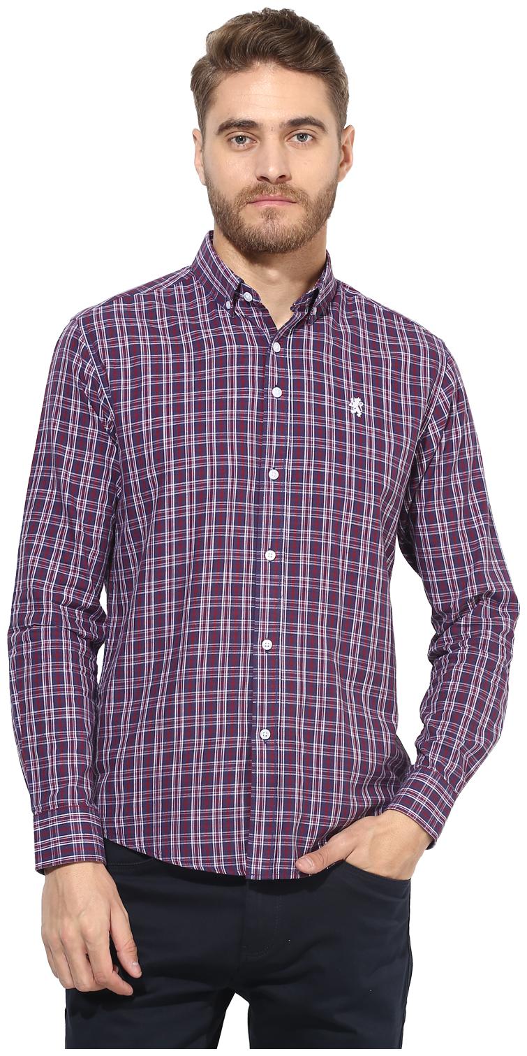 

Red Tape Men Purple Checked Regular Fit Casual Shirt
