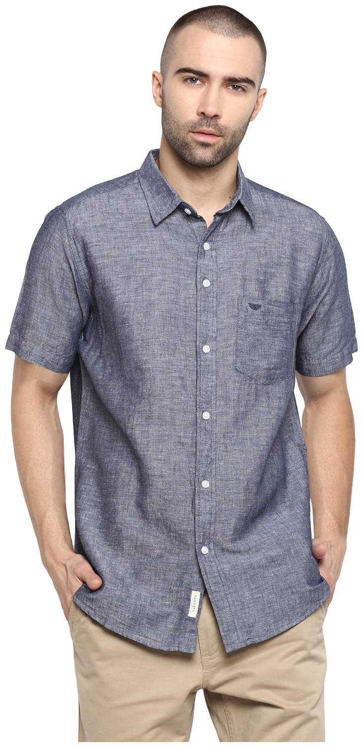

Red Tape Men Grey Solid Regular Fit Casual Shirt
