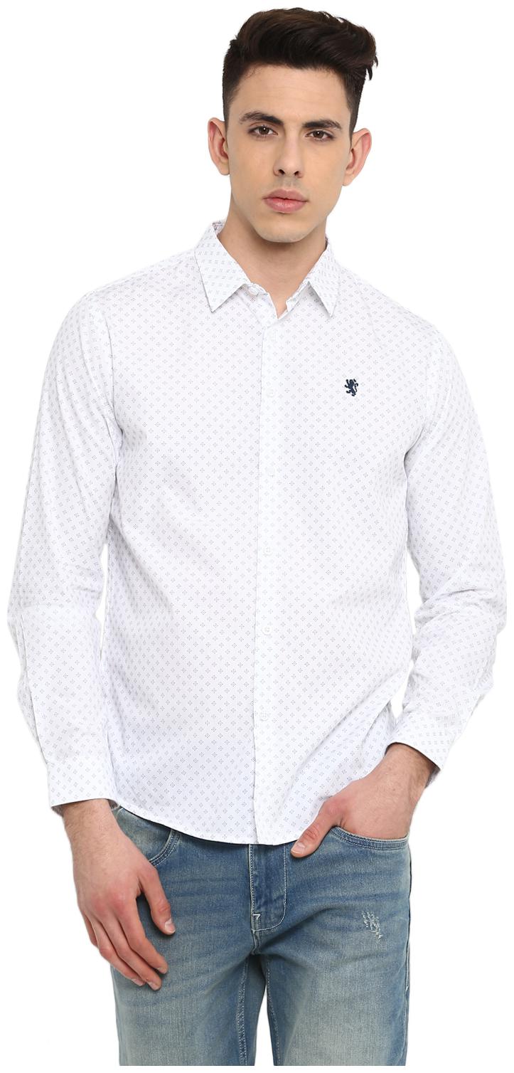 

Red Tape Men White Printed Regular Fit Casual Shirt