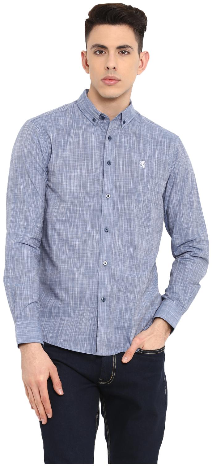 

Red Tape Men Blue Weaved Regular Fit Casual Shirt
