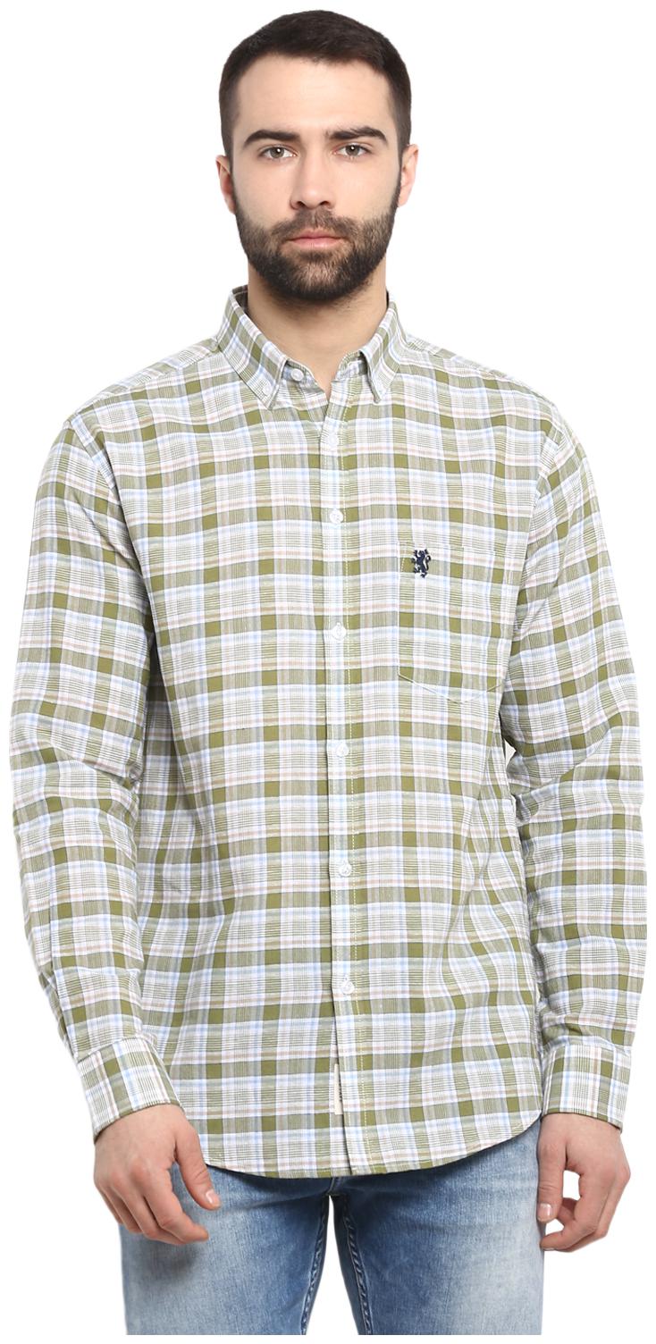 

Red Tape Men Green Checked Regular Fit Casual Shirt