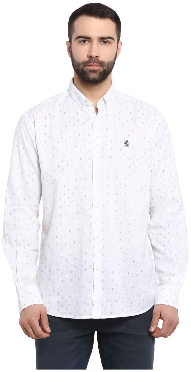 

Red Tape Men White Printed Regular Fit Casual Shirt