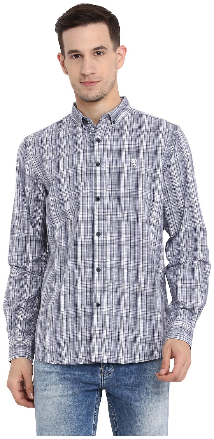 

Red Tape Men Grey Checked Regular Fit Casual Shirt