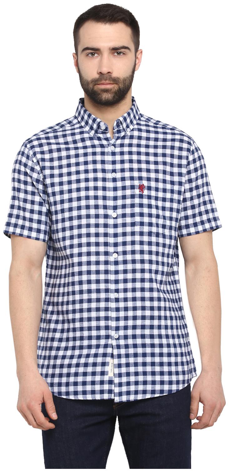

Red Tape Men Blue Checked Regular Fit Casual Shirt