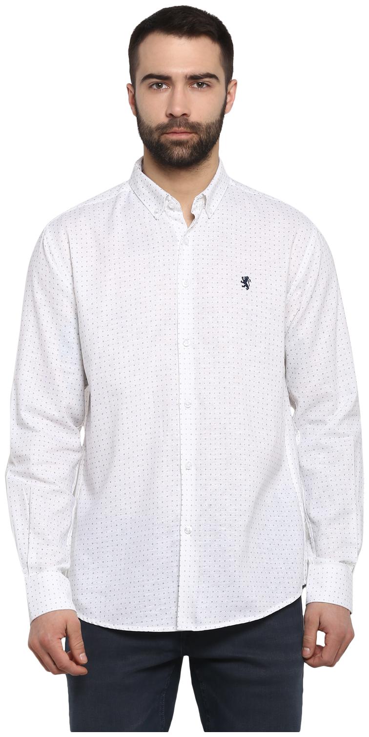 

Red Tape Men White Printed Regular Fit Casual Shirt