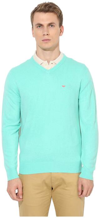 Red Tape Men's Mint Green Full Sleeve Casual Sweater