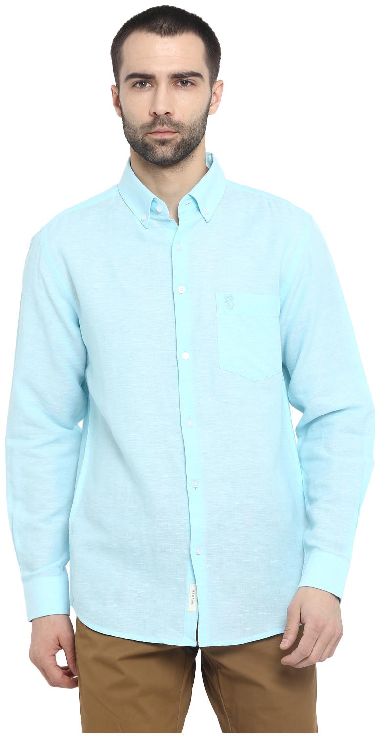 

Red Tape Men Blue Solid Regular Fit Casual Shirt