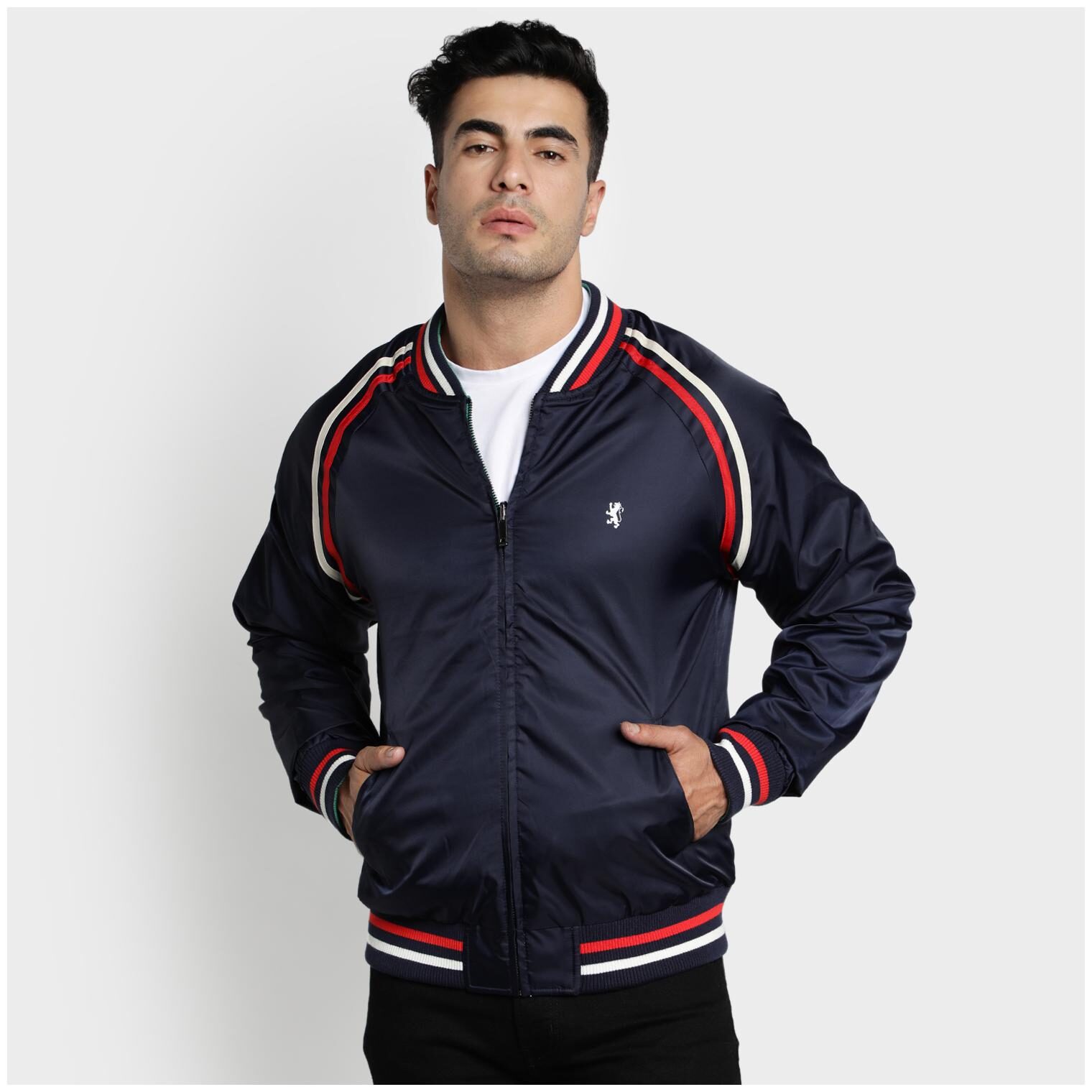 

Red Tape Men Multi Striped Bomber jacket