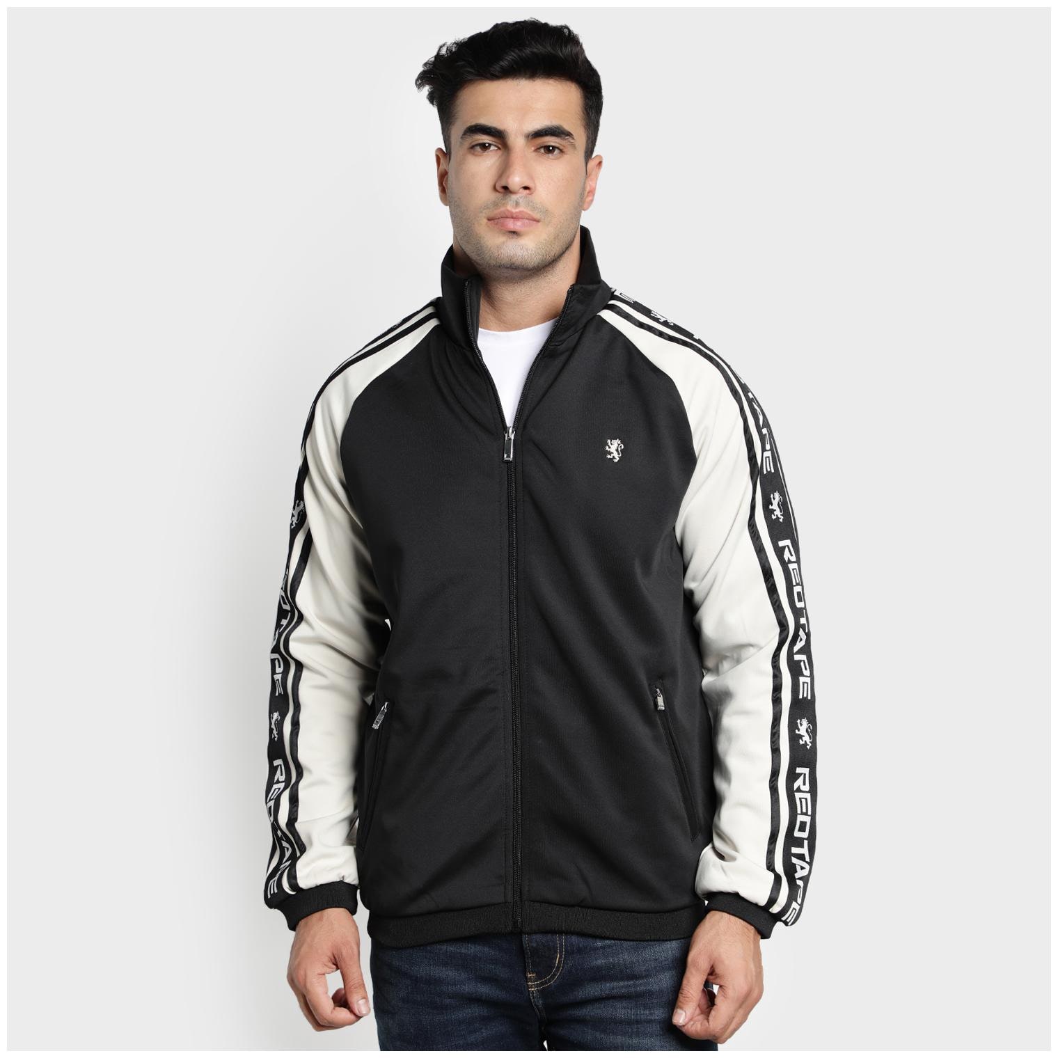 

Red Tape Men Black Solid Bomber jacket