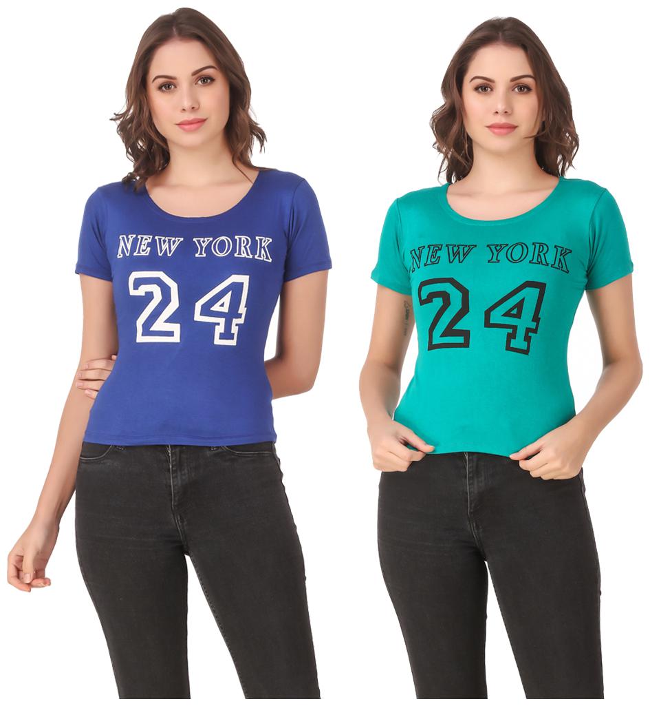 

Red Vee Casual Wear for women T-shirt Blue and Turquoise