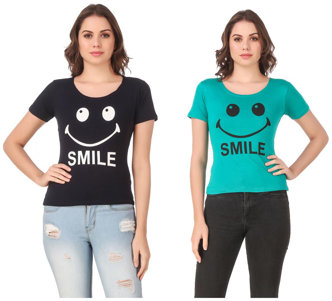 

Red Vee Casual Wear for women T-shirt Blue and Turquoise
